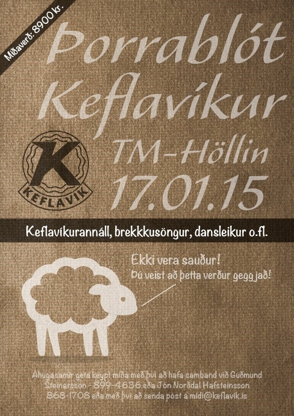 Miðapantanir hafnar á Þorrablót Keflavíkur 2015