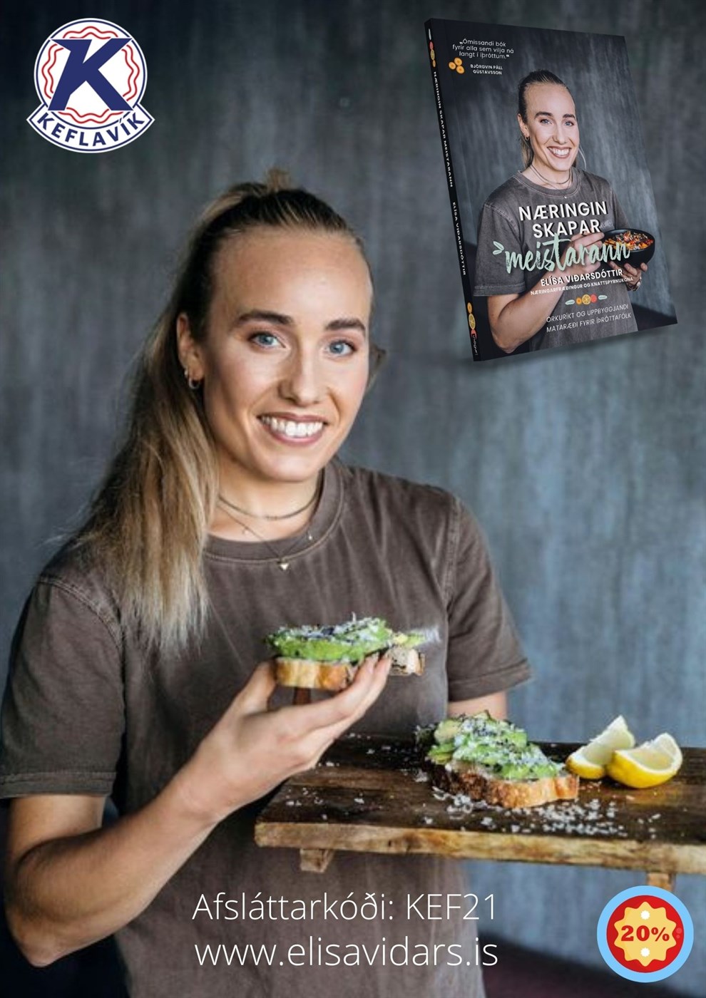 Afsláttur til Keflvíkinga af bókinni Næringin skapar meistarann