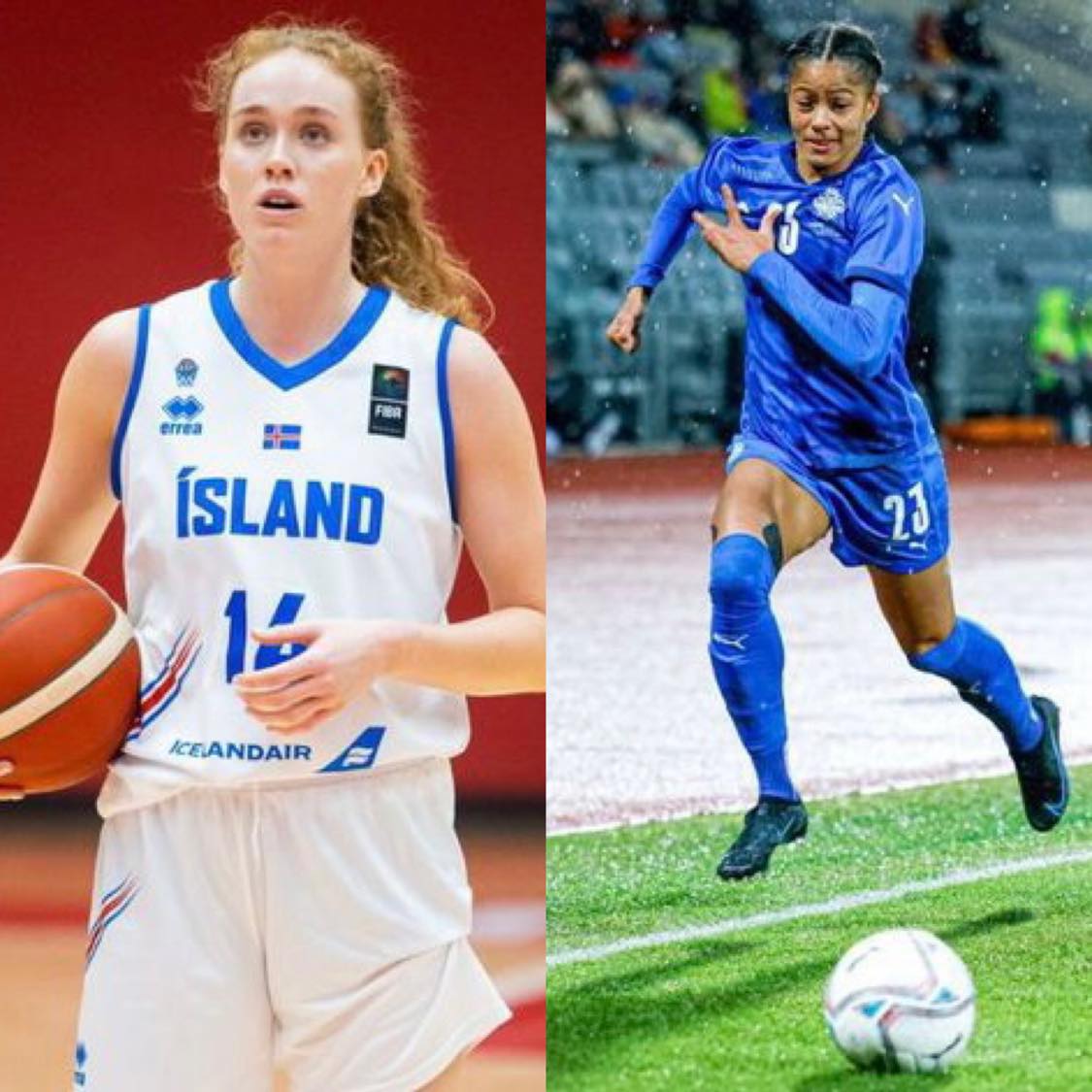 Sveindís Jane og Sara Rún eru knattspyrnu og körfuboltakonur 2021